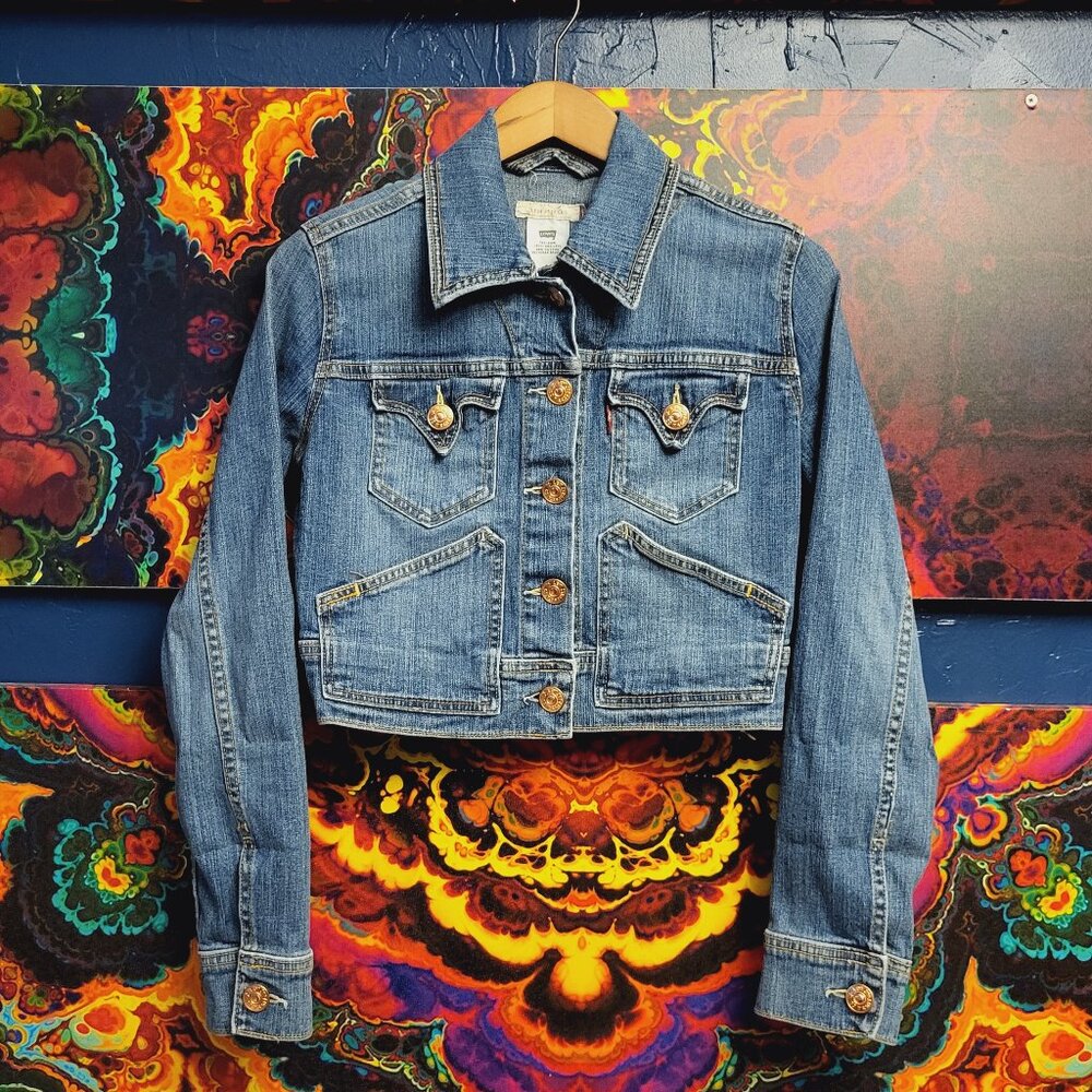 Levi’s Jeans ~ Sz M ~ Cropped ~ Long Sleeve Denim Jacket ~ NWOT